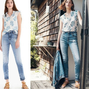 J. Crew Point Sur Women’s Hightower High-Rise Straight Frayed Hem Jeans Size 26